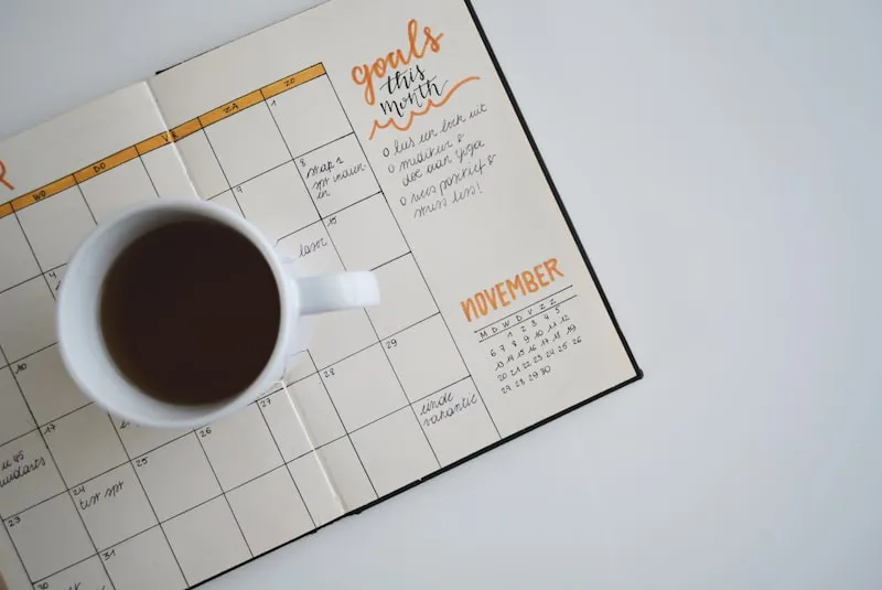 Calendar and planning notebook