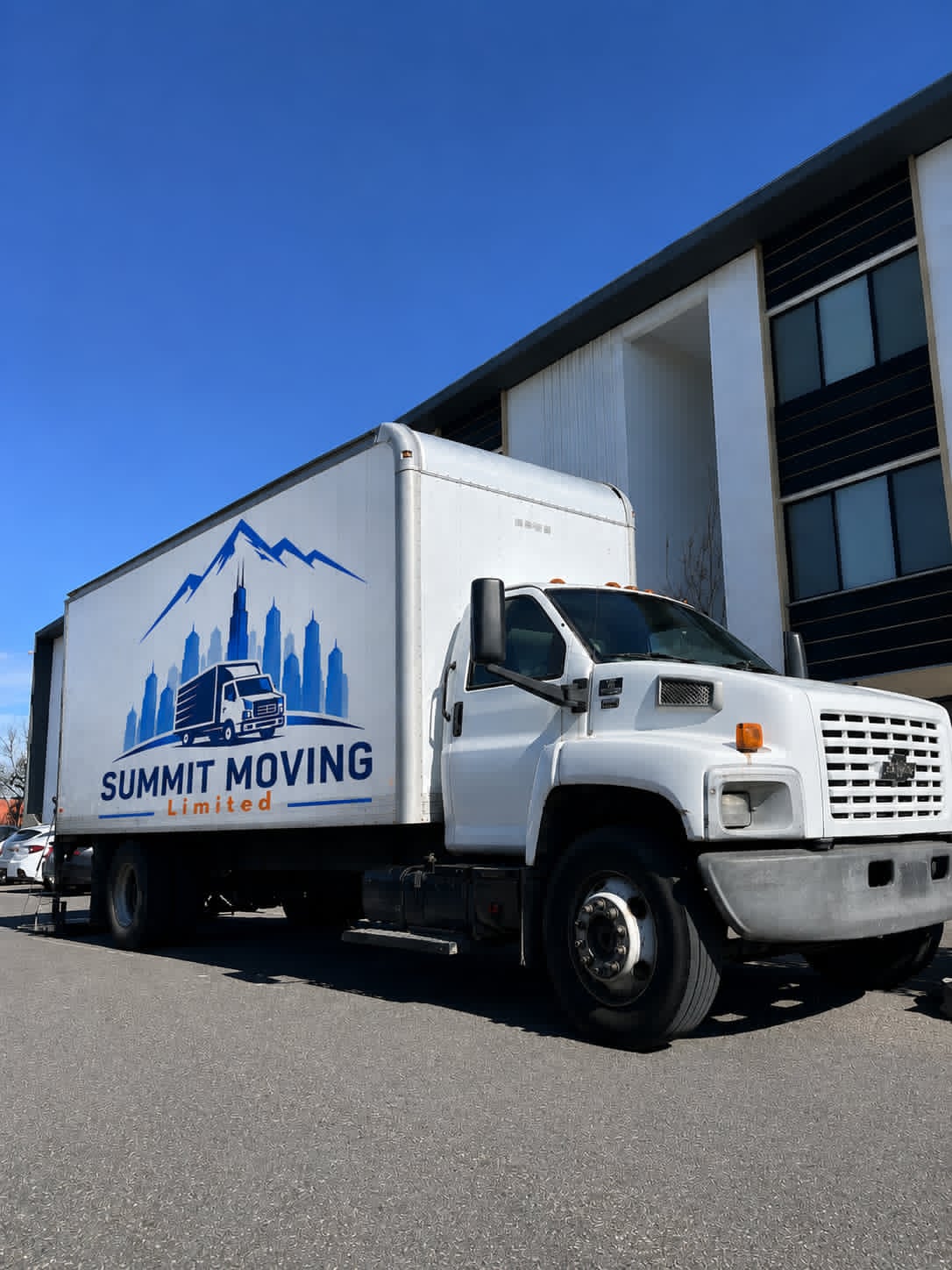 Moving truck on the road for delivery